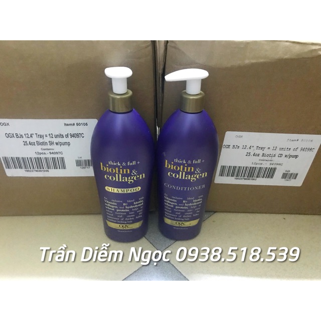 Dầu gội Biotin lớn 750ml combo