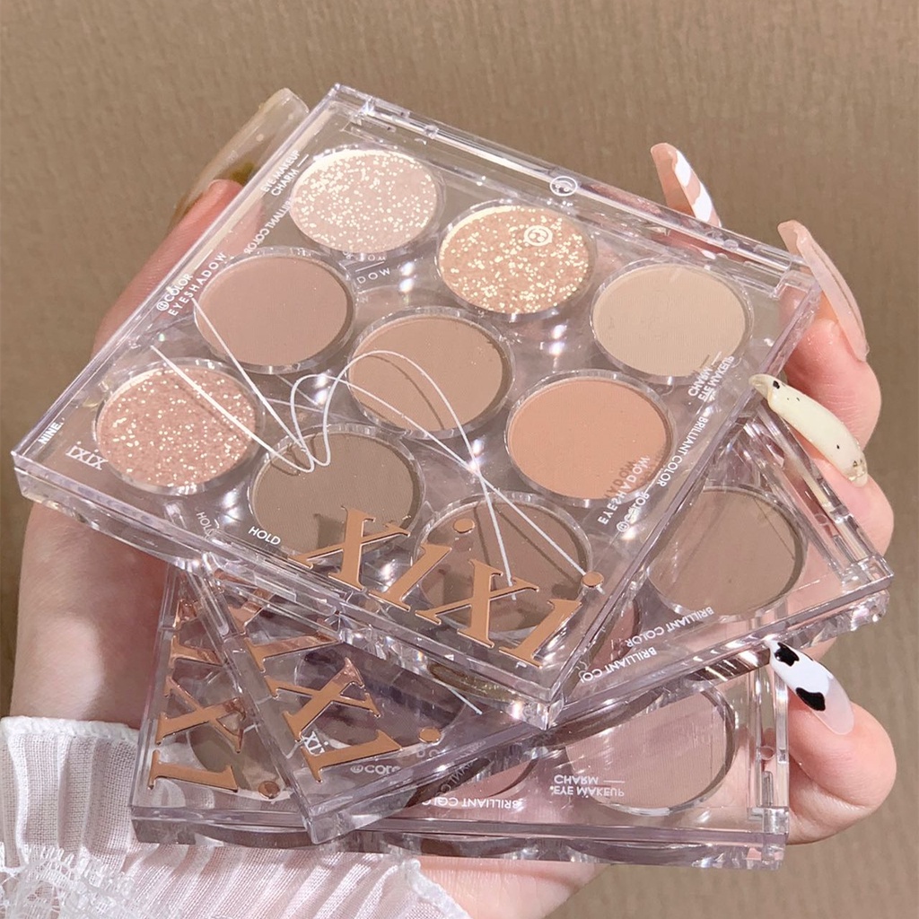 Bảng Phấn Mắt 9 Màu Tông Đất Nhũ Và Lì Chống Nước Lâu Trôi