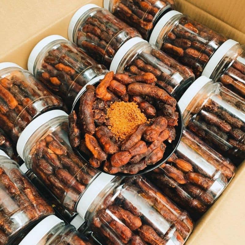 Hộp 500g Me Lào một nắng muối tôm VIETFOOD