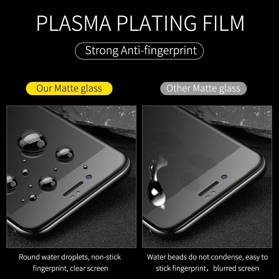 Kính cường lực nhám dẻo chống vân tay không vỡ toàn diện cho iPhone 14 13 12 11 Pro Max 13 Mini X Xs Max Xr 6 6s 7 8 Plus