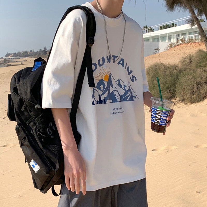 Áo thun AOKANG tay lửng thời trang phong cách hàn năng động cho nam