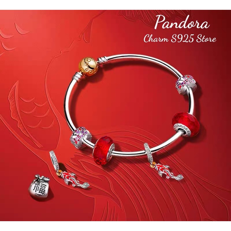 charm pan hình cá chép bạc s925