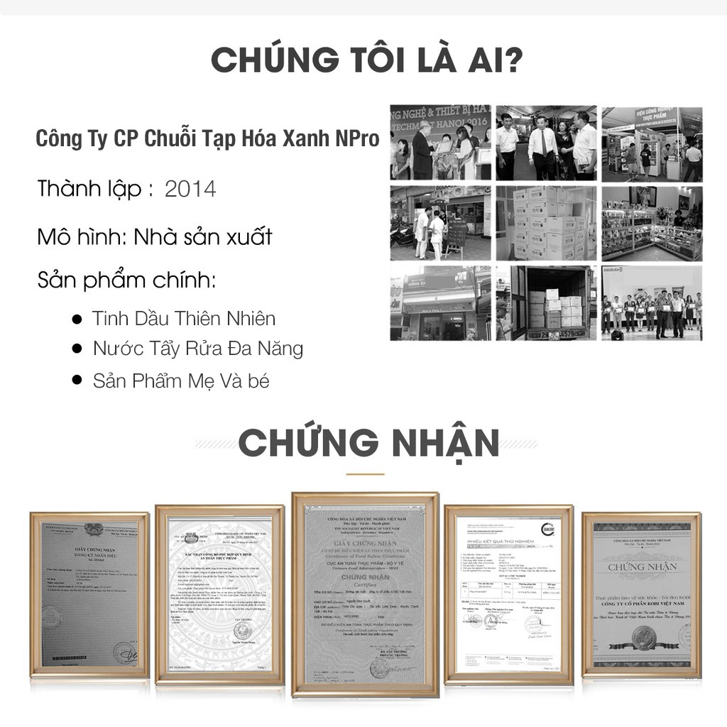 [ComBo] NPro - Nước Lau Sàn Nhà Tinh Dầu Quế 2L + Nước Rửa Chén Bát 1L Tặng Tinh Dầu quế/sả chanh 10ml, an toàn cho bé