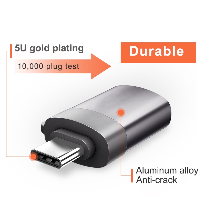 Đầu chuyển đổi OTG TBTIC Type-C/USB Type C cho Xiaomi Huawei Samsung S9