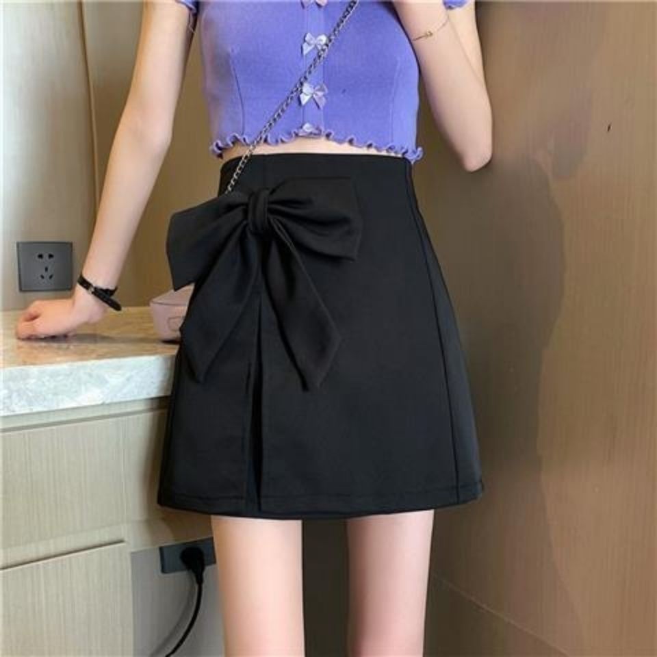 Chân Váy Chữ A Lưng Cao Phối Nơ váy nữ váy ngắn WT-DQ-06