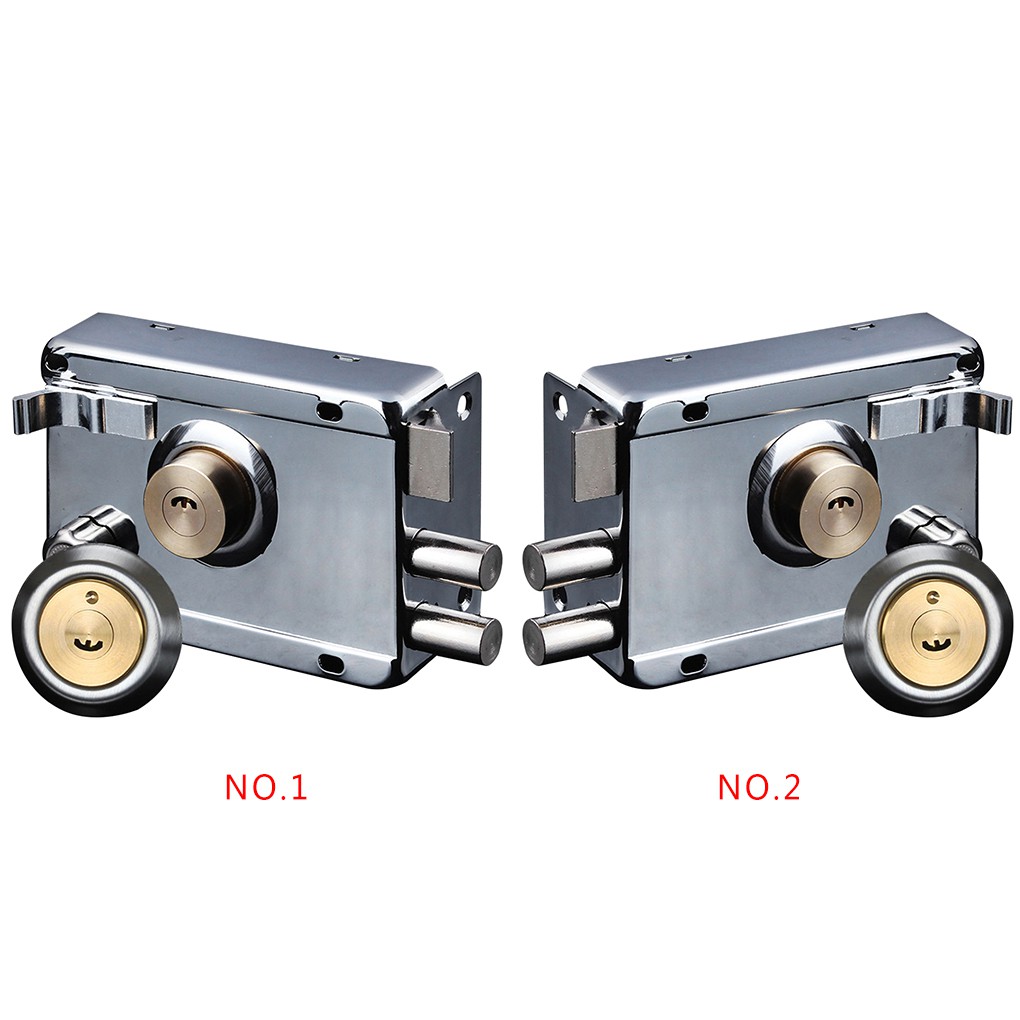 Exterior Iron Door Locks Security Anti-theft Lock Multiple Insurance Lock Wood Gate Lock Hardware