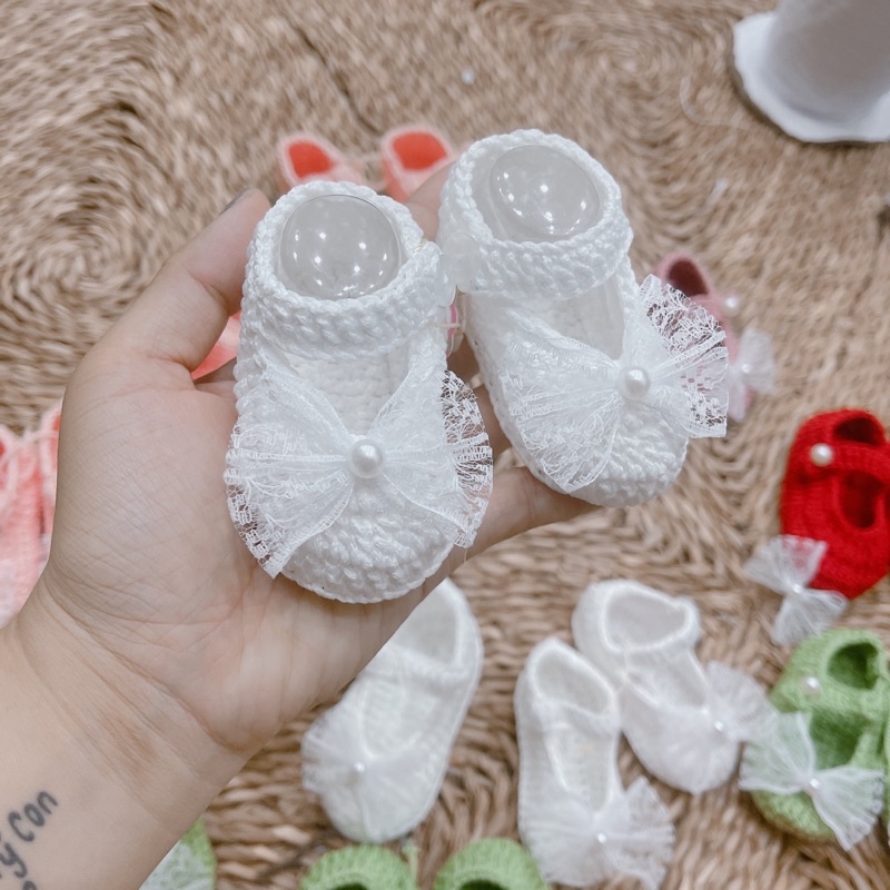 Giầy công chúa - giầy tiểu thư đính nơ cho bé