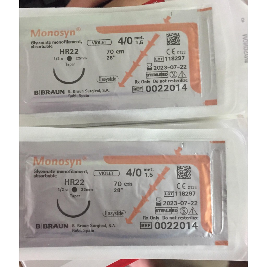 Chỉ phẫu thuật thẩm mỹ tự tiêu Monosyn 4.0