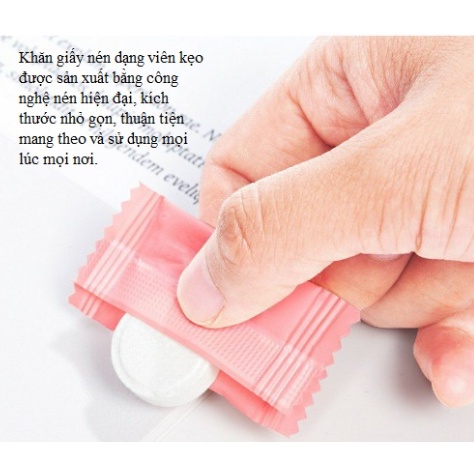 Khăn giấy nén dạng viên kẹo rất tiện khi đi du lịch đi chơi đi làm tiện lợi - MyNa Mart