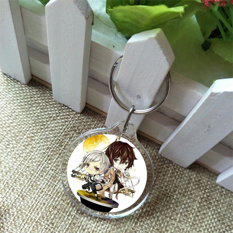 ( Tròn ) Móc khóa mica IN HÌNH ANYA ver ĂN UỐNG  Spy x Family anime chibi xinh xắn