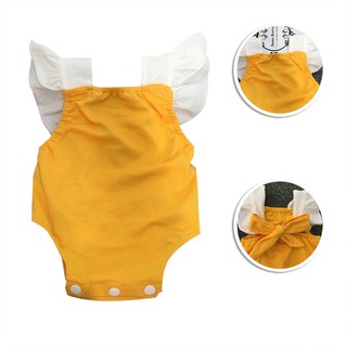 Bộ Áo Liền Quần Mikrdoo Phối Nơ Dành Cho Bé Gái