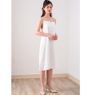 Đầm 2 dây, đầm xuông - chất đũi lụa trơn basic nữ 🌸🌸🌸 Ảnh và video thật