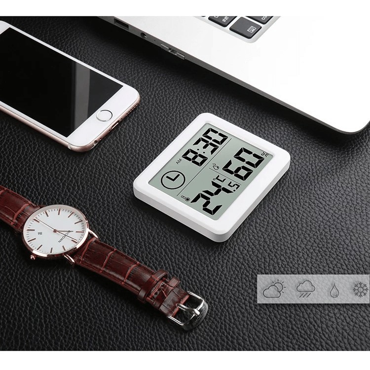 Nhiệt kế phòng đo nhiệt độ phòng cho bé - nhiệt ẩm kế 3in1 nhỏ gọn, chính xác