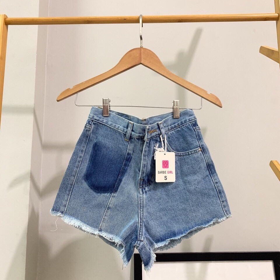 Quần short jean nữ lưng cao King168 , quần short nữ cao cấp QS17