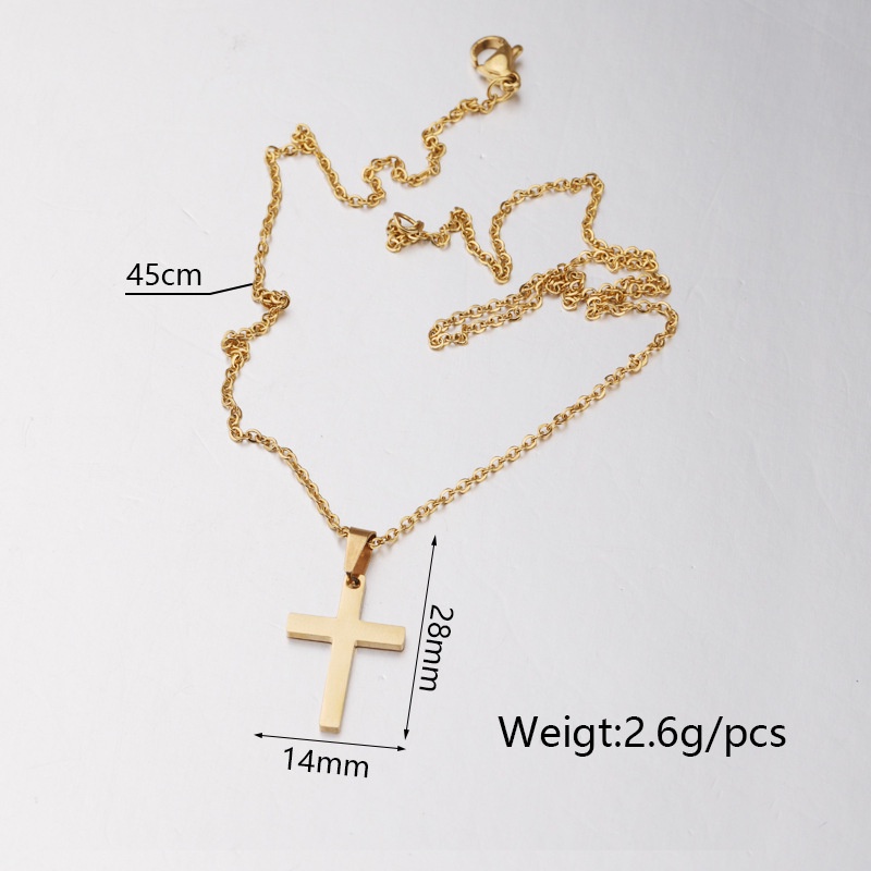 Vòng cổ Mặt Thánh Giá Chất Liệu Thép Không Gỉ ECGITF NE035