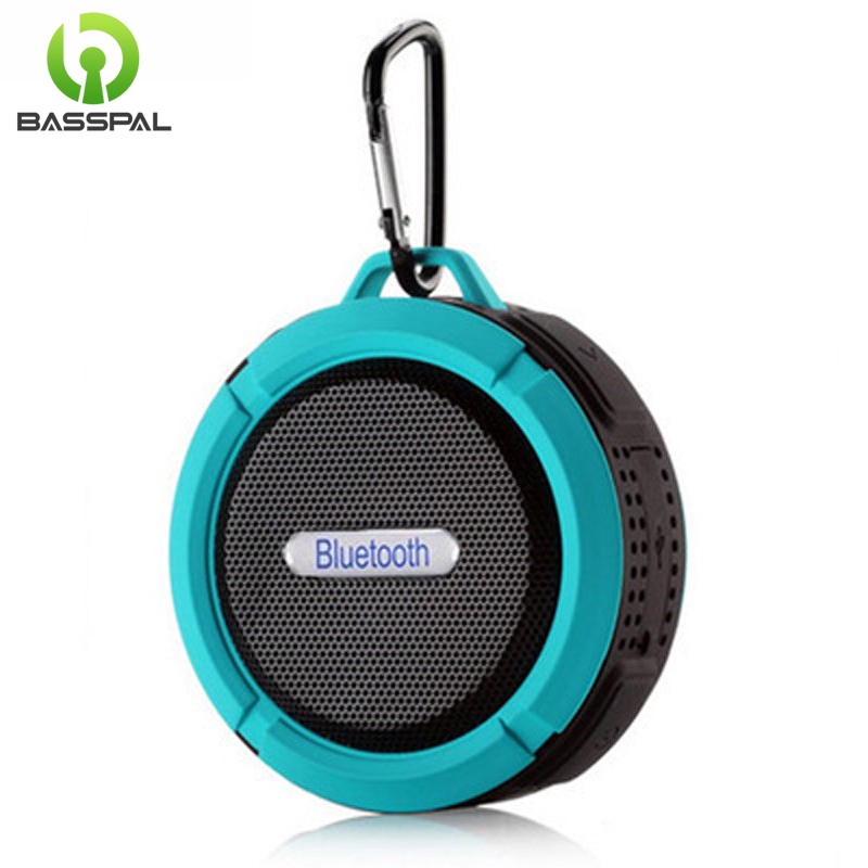 Loa Basspal C6 bluetooth chống thấm nước có đế hút và móc chắc chắn