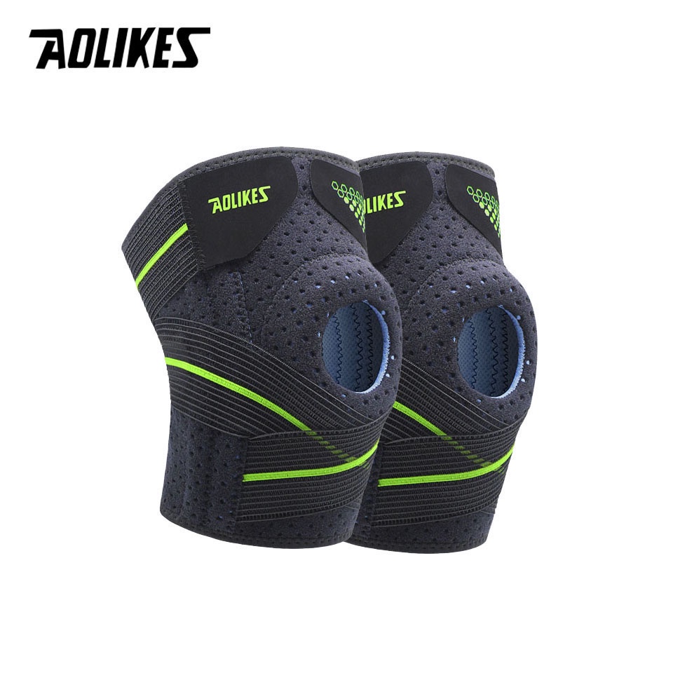 Aolikes (Hàng Mới Về) 1 Cặp Đai Đeo Đầu Gối Hỗ Trợ Tập Thể Thao Chuyên Nghiệp Cho Nam Nữ