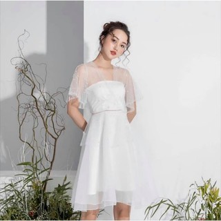 Đầm dự tiệc xòe tay phồng đẹp mê ly