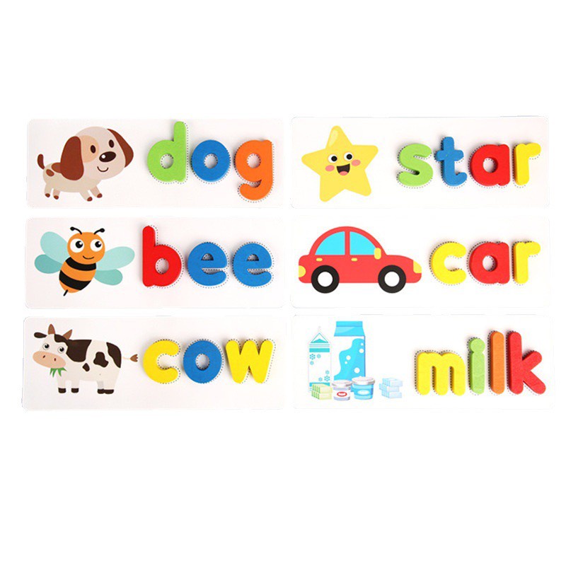 Đồ chơi ghép vần tiếng anh TOTOROKIDS đồ chơi giáo dục spelling game bằng gỗ cho bé