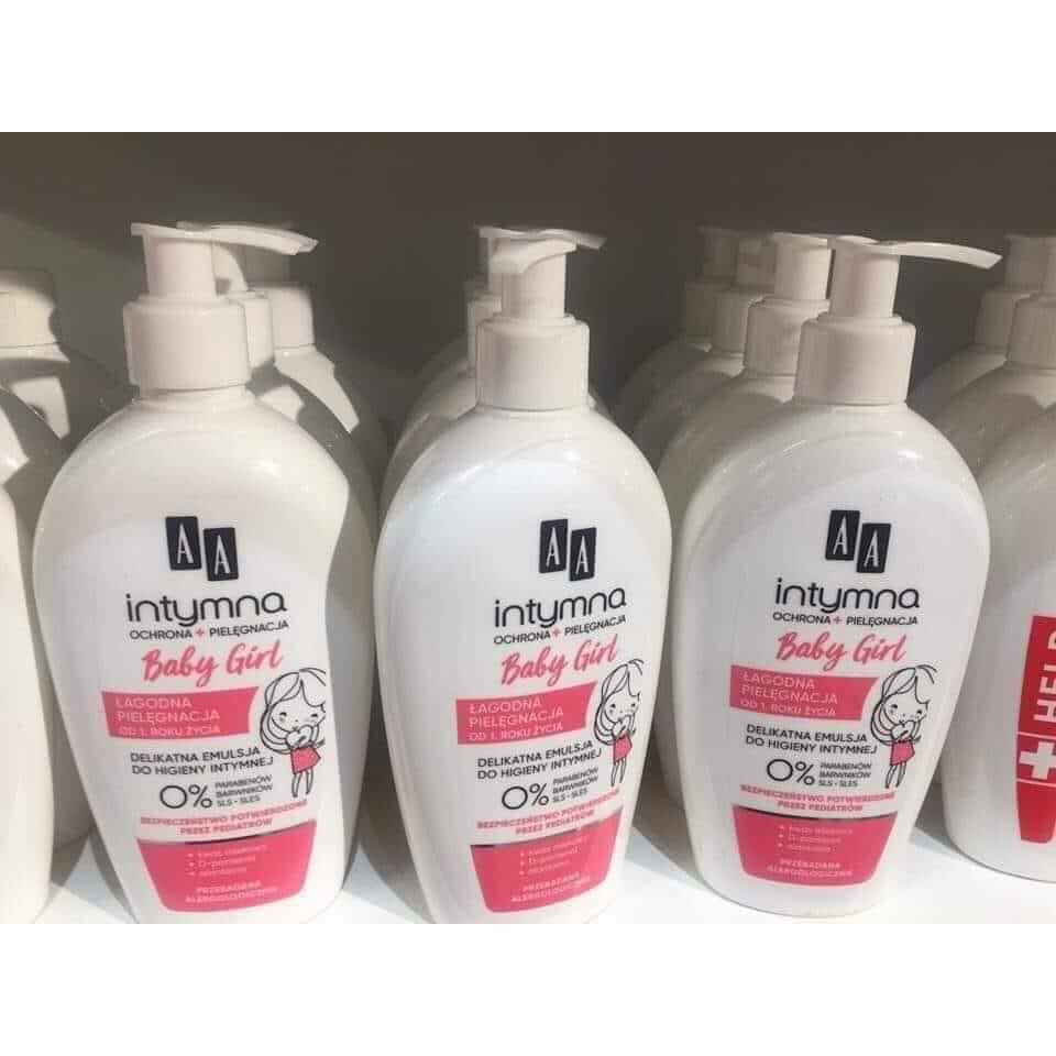 Dung Dịch Vệ Sinh Trẻ Em, Giảm Viêm, Ngăn Ngừa Tấy Đỏ, Thành Phần Axit Lactic - AA Intymna 300ml