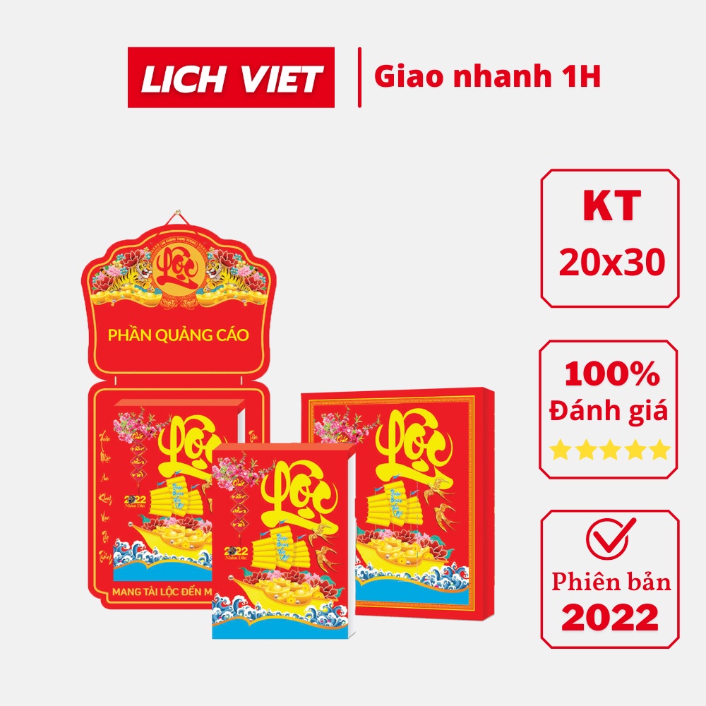 Lịch Bloc Siêu Đại Đại Việt Á Nội Thất Phong Thủy KT 20x30