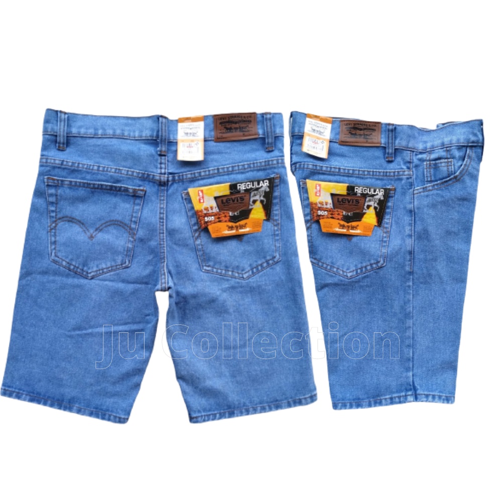 LEVIS Quần Short Jean Nam Màu Xanh Dương Đen JU34