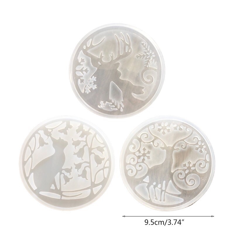 Khuôn silicone móc khóa resin tròn