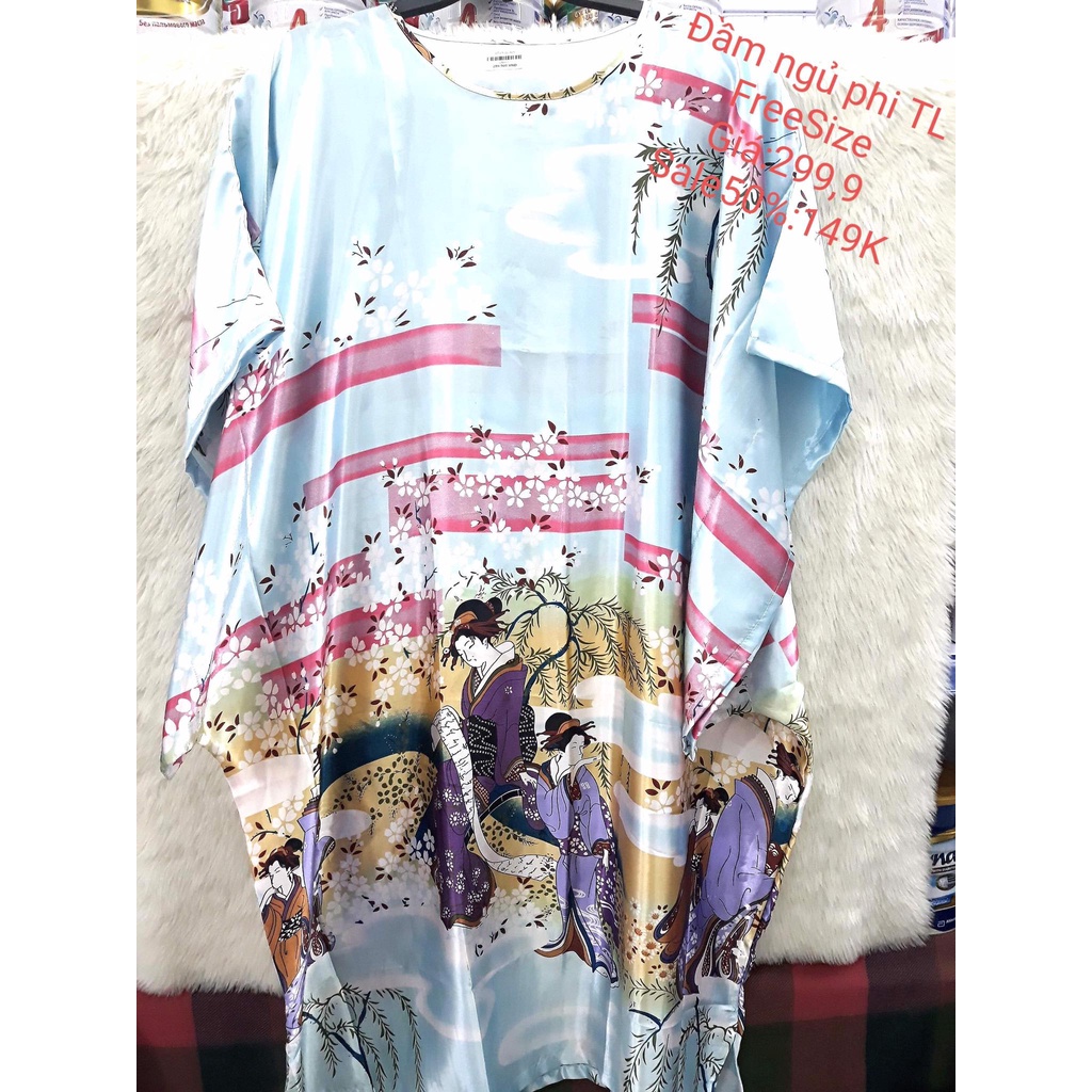 Váy ngủ satin lụa thái lan