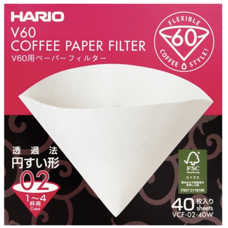 Giấy lọc cà phê HARIO (2 ly - 40 tờ)