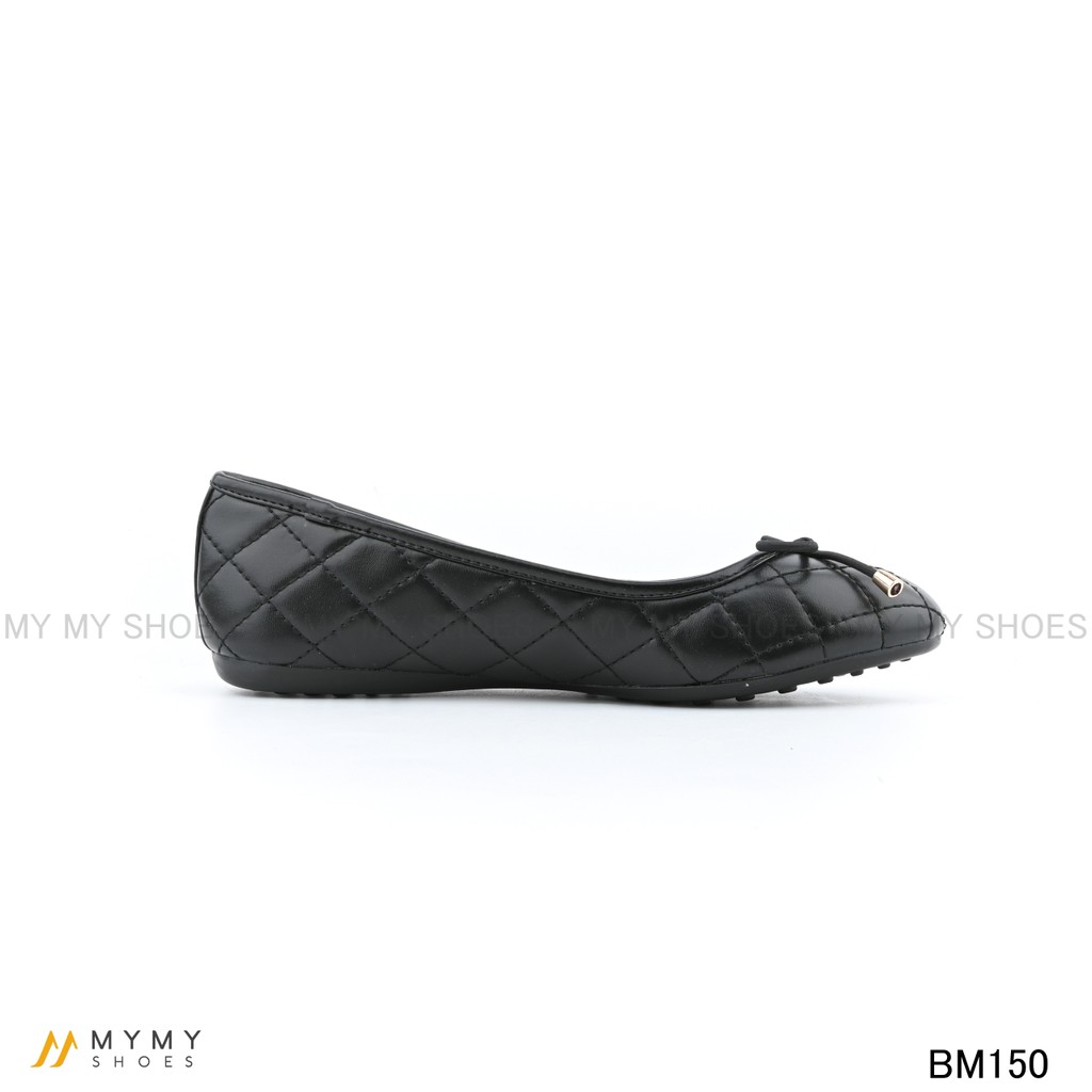 BM150 Giầy bệt da lì trần chỉ nơ chuông mymyshoes | WebRaoVat - webraovat.net.vn