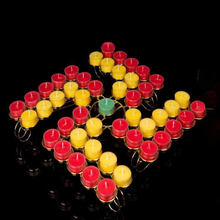 Đèn dược sư chư vạn , đế nến hợp kim chữ vạn