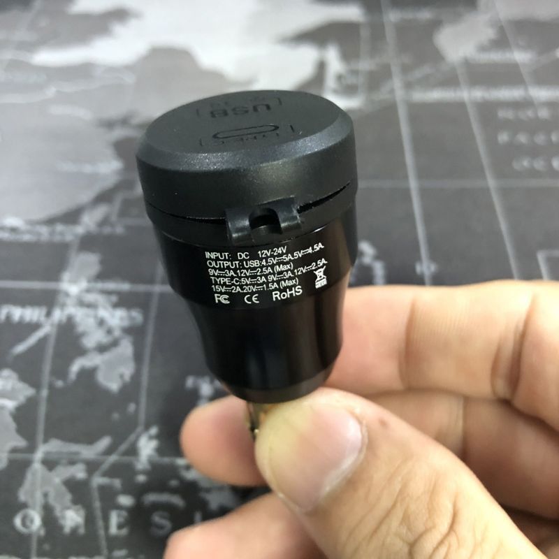 12V 24V QC3.0 USB Type C PD Fast Charger Power Adapter Hella DIN Plug Socket