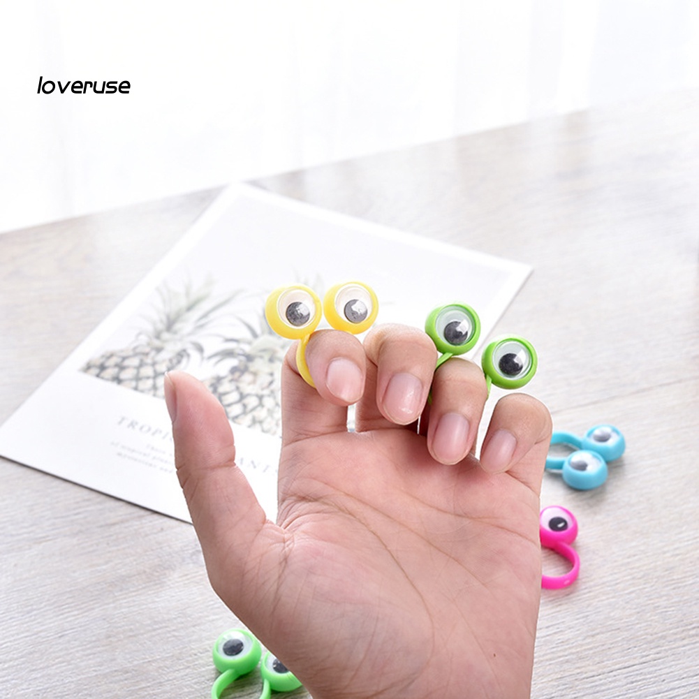 Set 10 Con Rối Gắn Đôi Mắt Hoạt Hình Vui Nhộn Cho Bé