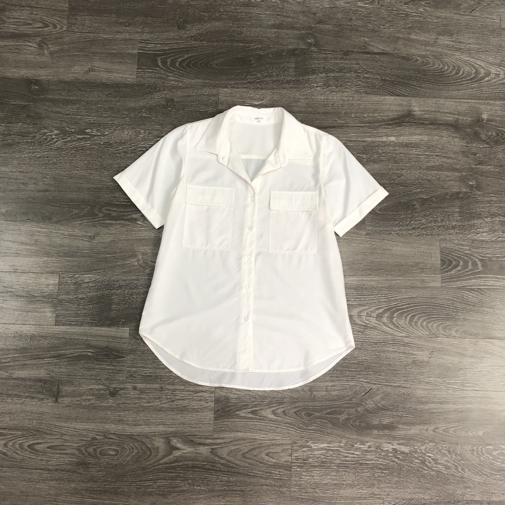 Áo sơ mi WI//FRED túi hộp lai bầu 4M