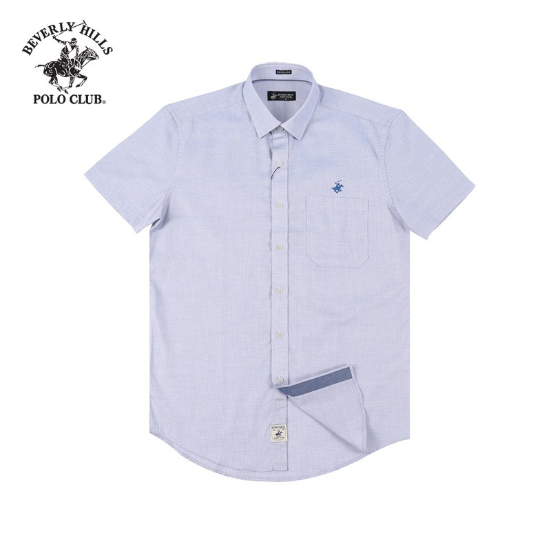 Áo sơ mi ngắn tay Nam Beverly Hills Polo Club Regularfit 100% cotton Xanh CMRSS20TL012