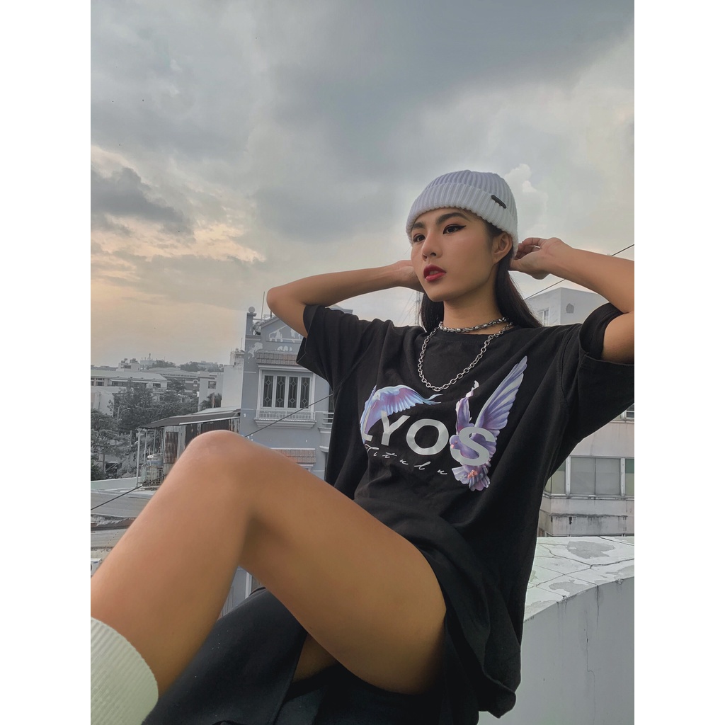 Áo Thun LYOS Sig Pigeon T-Shirt Đen