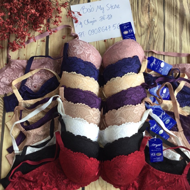 Áo ngực BoYa ren mút dày siêu đẩy,siêu nâng tạo khe 3 móc cài Size