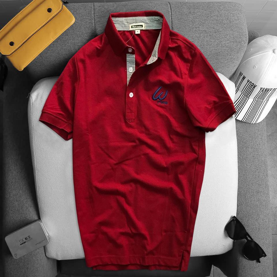 Áo thun nam cổ bẻ thêu chữ W cao cấp KENSTORE89 ATP033