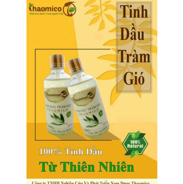 TINH DẦU TRÀM GIÓ NGUYÊN CHẤT _CÔNG TY DƯỢC PHẨM THAOMICO