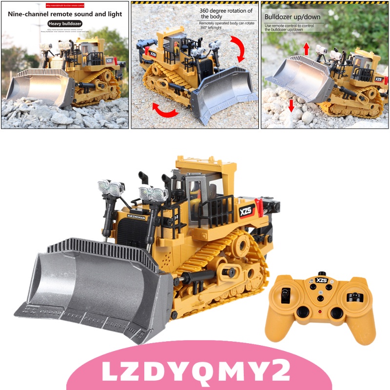Xe Xúc Đất Điều Khiển Từ Xa 9 Kênh 2.4ghz Có Đèn Và Âm Thanh Cho Người Lớn Và Trẻ Em 4 +