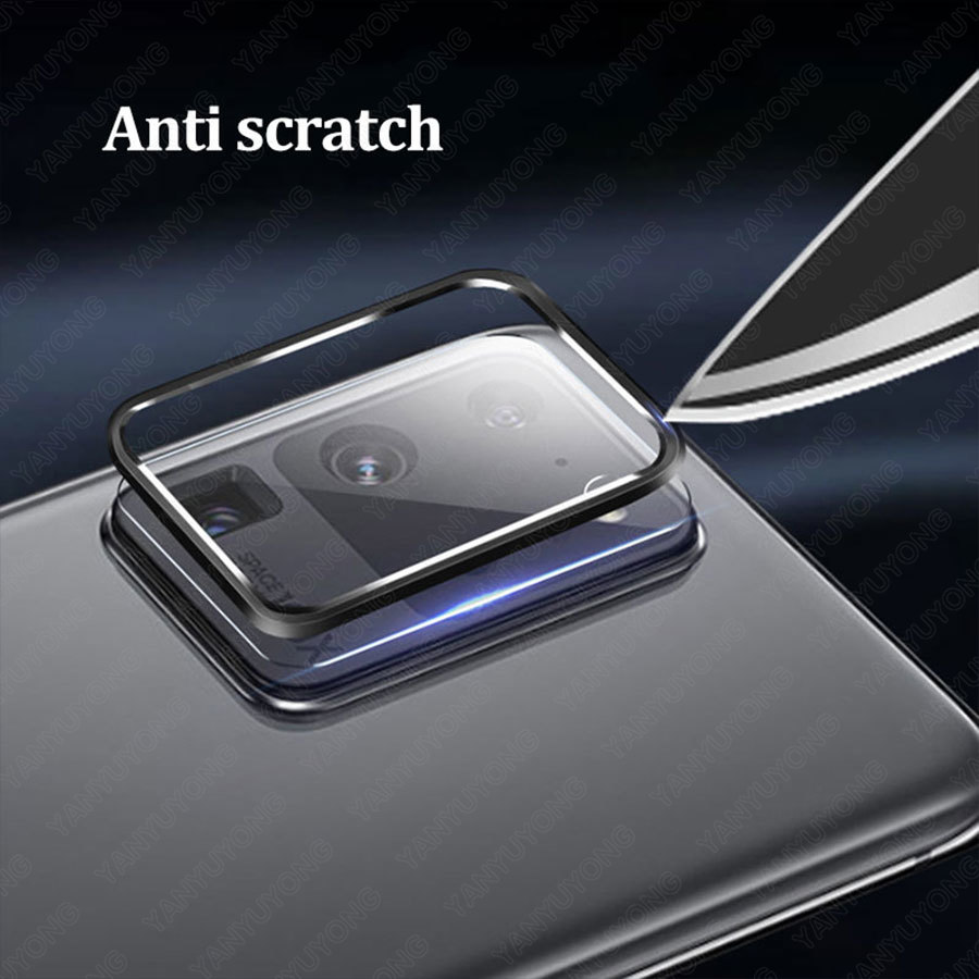 Kính cường lực bảo vệ máy ảnh kèm vòng bảo vệ bằng kim loại cho Samsung Galaxy Note 20 Ultra S20 Plus