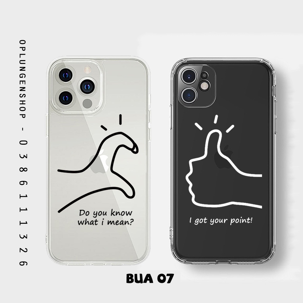 Ốp lưng dẻo trong mẫu họa tiết bựaa siêu dễ thương