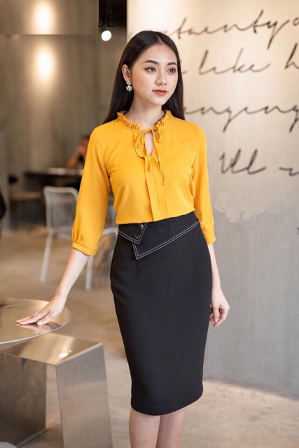 [Ảnh thật- có clip ] Chân váy bút chì cúc sắt VNXK | BigBuy360 - bigbuy360.vn