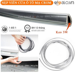 Cuộn 15m Nẹp viền cửa Ô Tô chữ u mạ crom bảo vệ trang trí và chống xước viền cửa xe hơi
