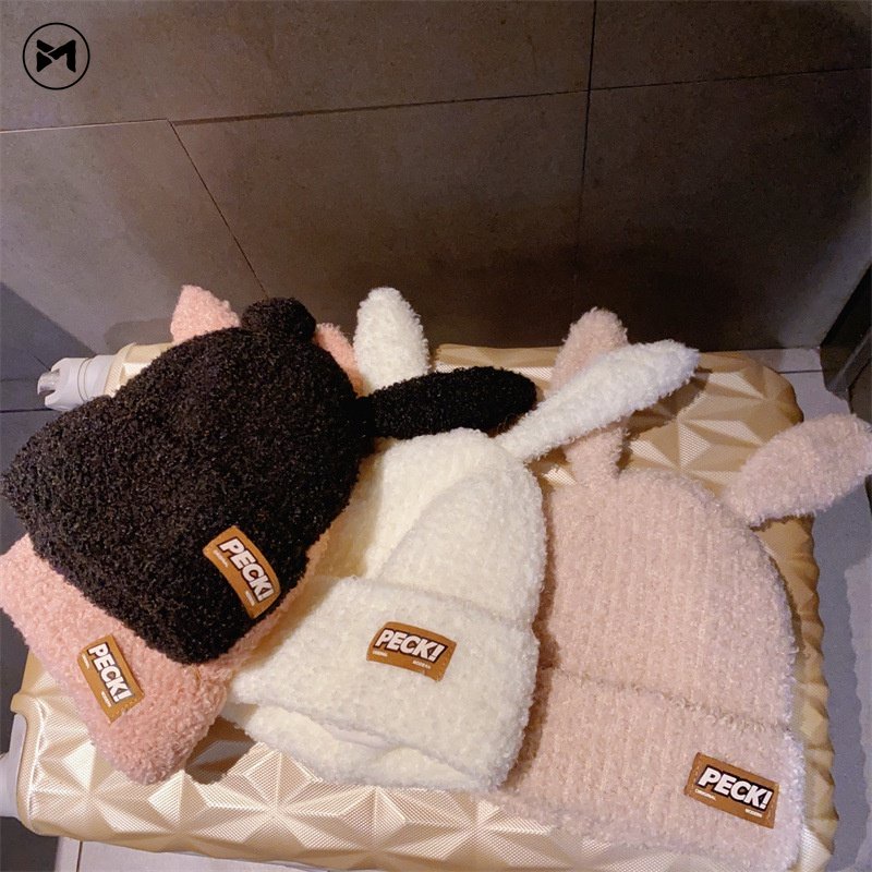 Hàng Mới Về Mũ Len Dệt Kim Giữ Ấm Tai Thỏ Chống Lạnh Mùa Đông Hàng Mới 2022