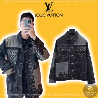 ⚡️ - Áo Khoác Luon Vuituoi X Nigo Monogram Crazy Denim Workwear Denim Jacket, Áo khoác jeans LV