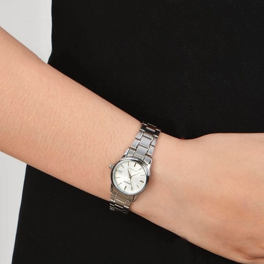 Đồng hồ nữ dây kim loại chính hãng Casio Anh Khuê LTP-V002