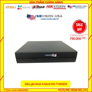 {Giá HỦY DIỆT} ĐẦU GHI 4 kênh 5 in 1 KBVISION KX-a7104SD6 - Chính Hãng 100%- Bảo hành 2 năm