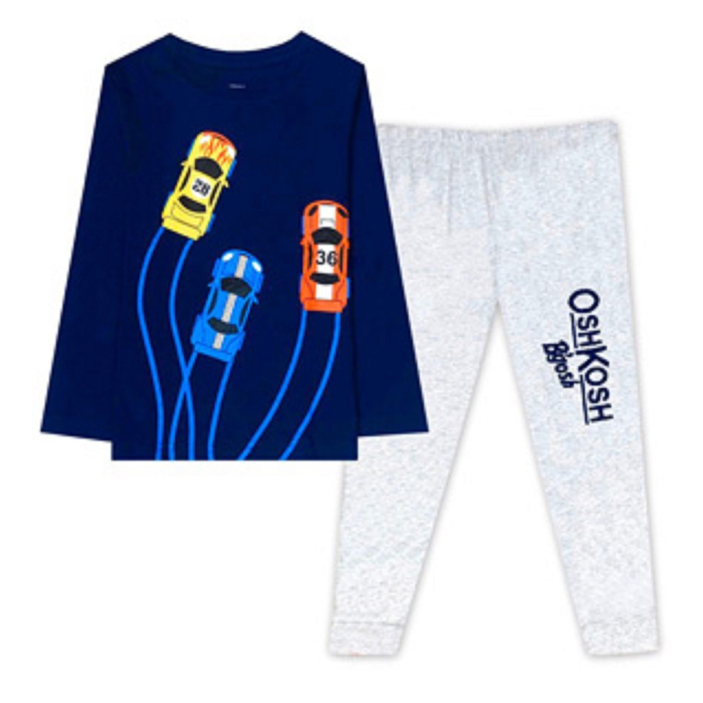 Bộ thun cotton tay dài bé trai in paw patrol chó cứu hộ - xe hơi