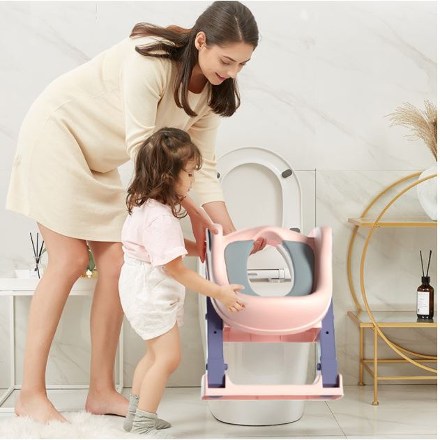 Thang hỗ trợ vệ sinh, thu nhỏ bồn cầu Cao Cấp cho Bé